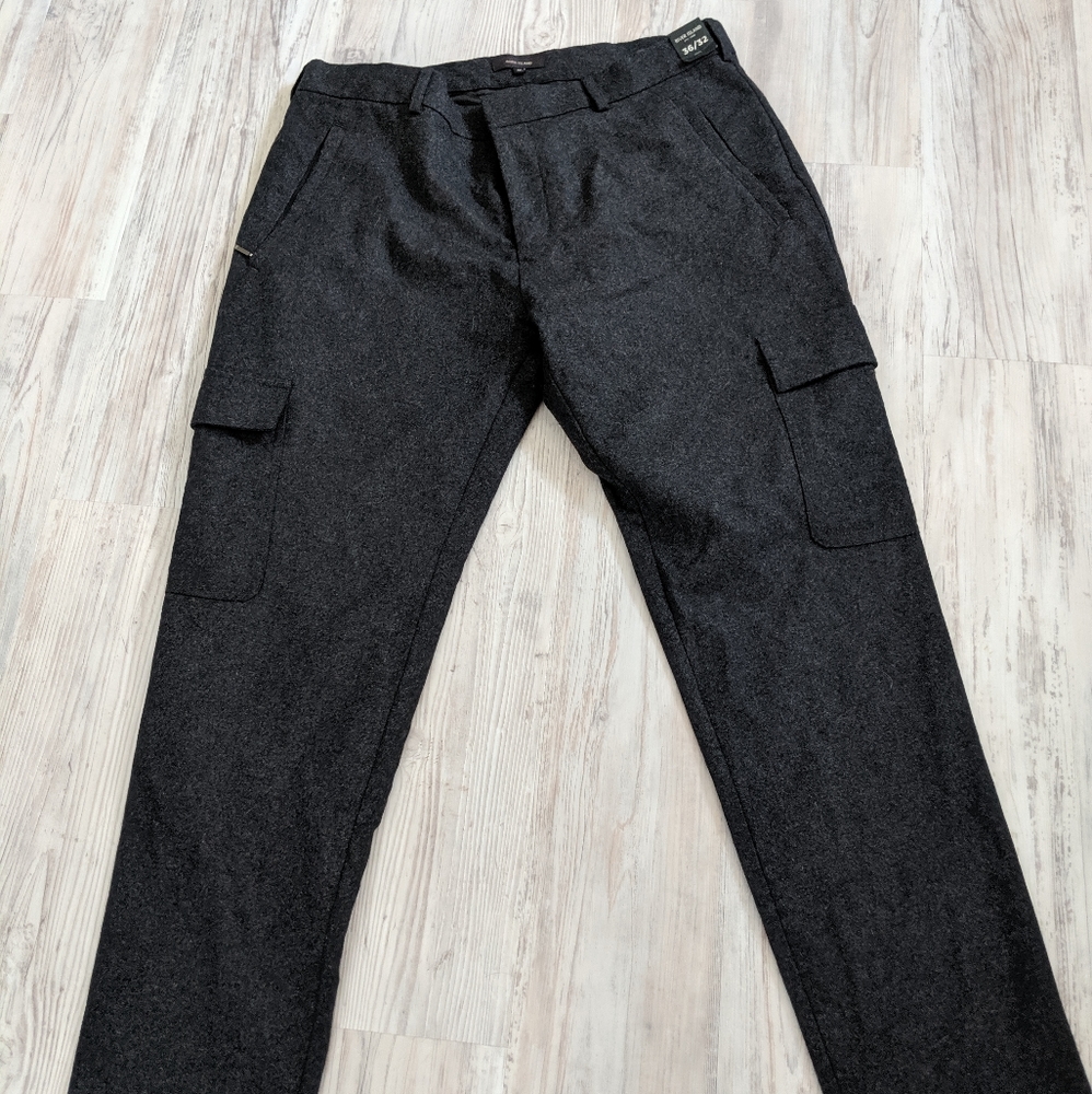 Mens River Island wood blend utility pants 36/32